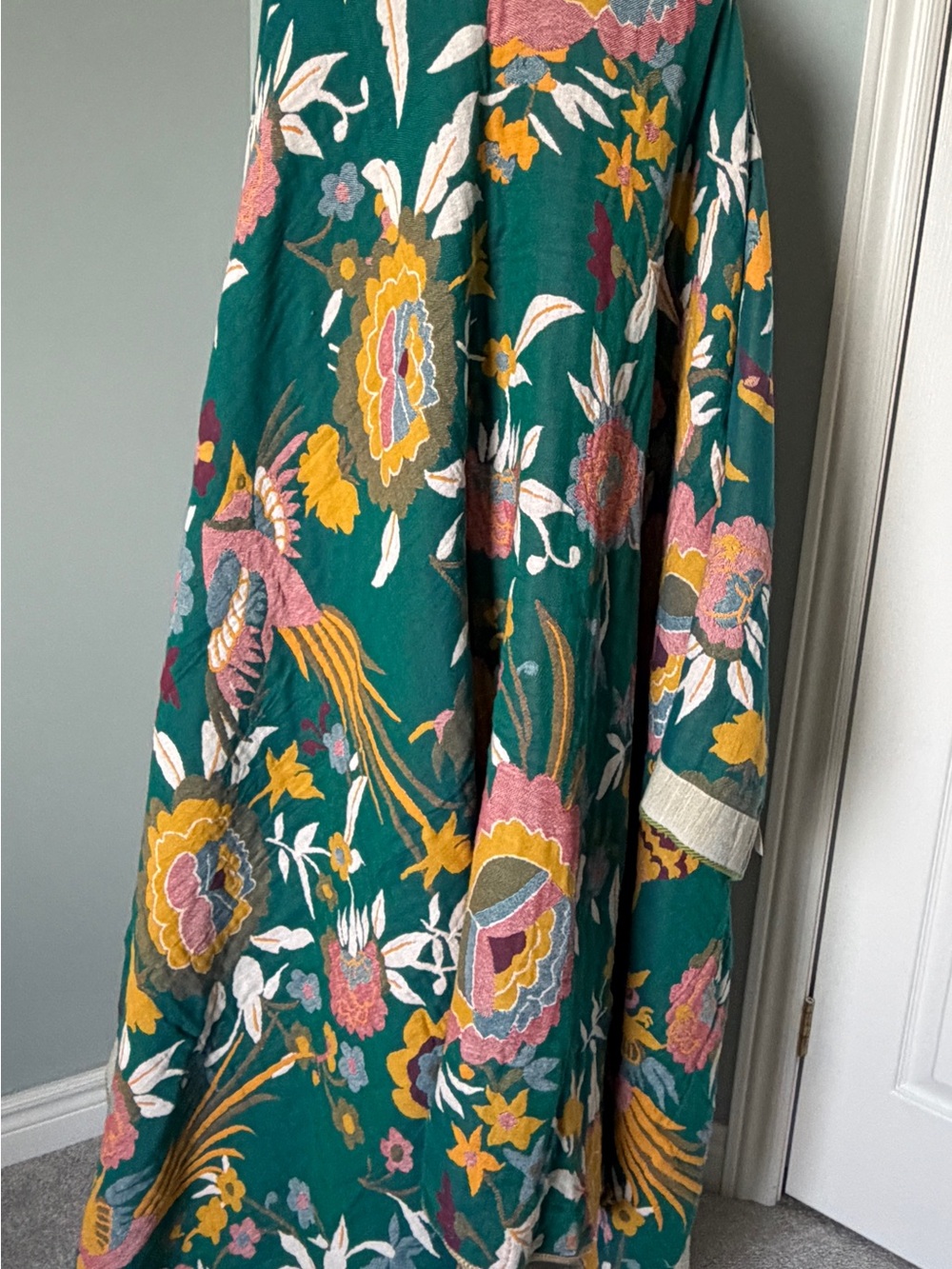🔥🆕🔥 Reversible 100% Cotton Jacquard Floral Throw Blanket - 60x80 - Picture 3 of 8